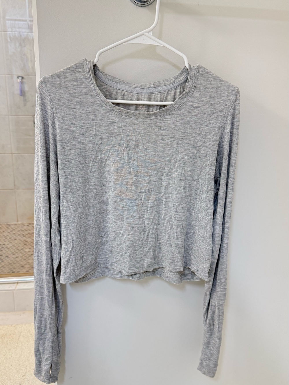 Aerie real soft long Sleeve Top - Gray